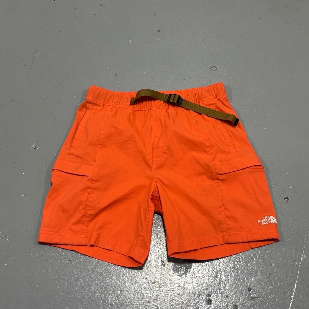 The North Face Mens Class V Belted Shorts Orange Hiking Water Small 6 Inseam